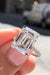 Luxurious 5 Carat Moissanite and Zircon Sterling Silver Ring