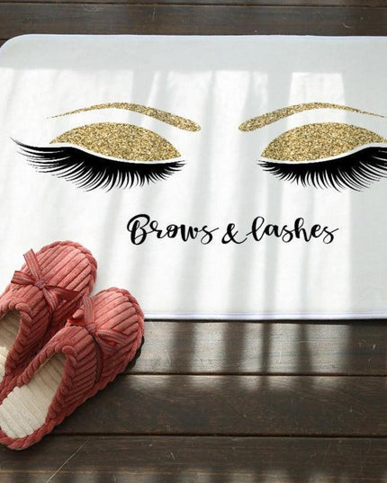 Elegant Eyelashes Print Adhesive-Backed Mat: Enhance Your Home with Elegance and Shield