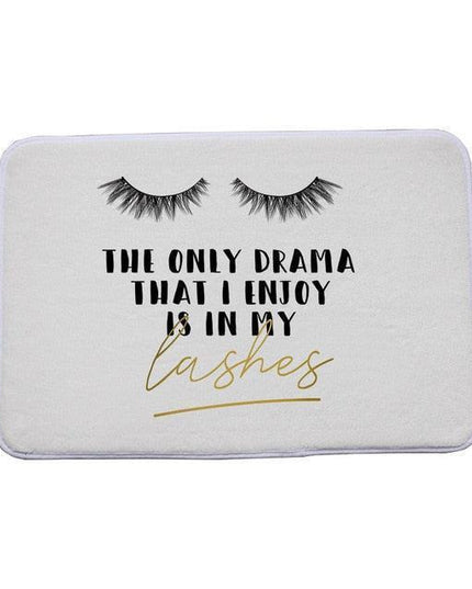 Elegant Eyelash Design Polyester Entry Rug