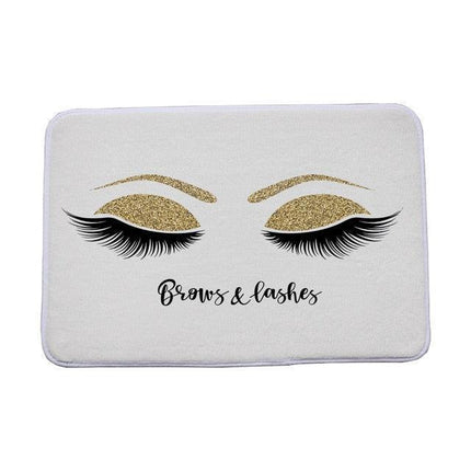 Elegant Eyelashes Design Mat - A Luxurious Blend of Style and Durability