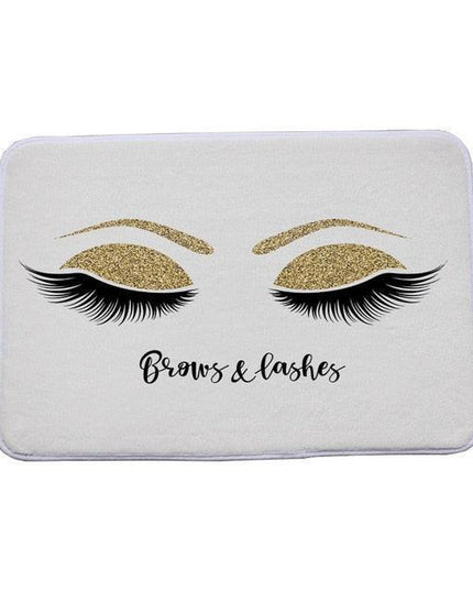 Elegant Eyelashes Design Mat - A Luxurious Blend of Style and Durability