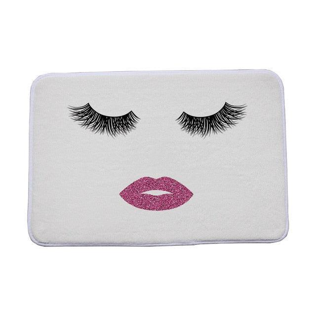 Luxurious Eyelashes Patterned Barrier Mat with Adhesive Protection
