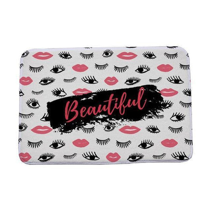 Elegant Eyelashes Design Mat - A Luxurious Blend of Style and Durability