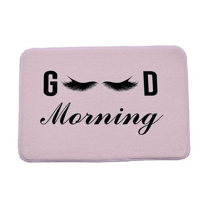 Elegant Eyelash Pattern Area Rug - Stylish Floor Mat for Entrances and Bathrooms