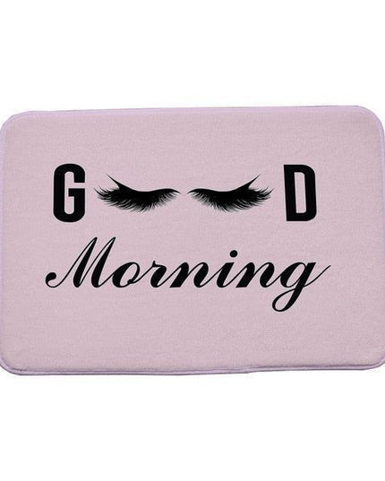 Elegant Eyelash Pattern Area Rug - Stylish Floor Mat for Entrances and Bathrooms