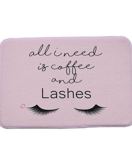 Elegant Eyelash Design Polyester Entry Rug