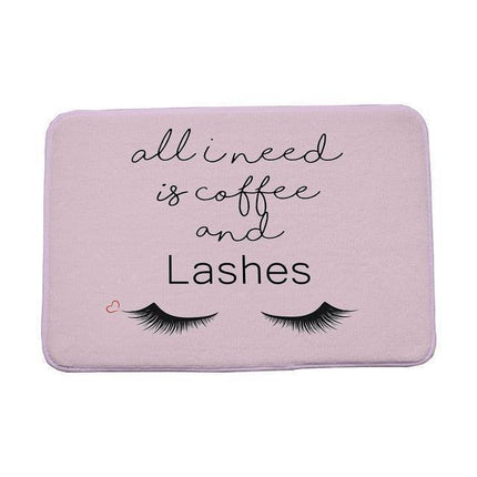 Elegant Eyelash Print Luxury Mat: Premium Surface Shielding