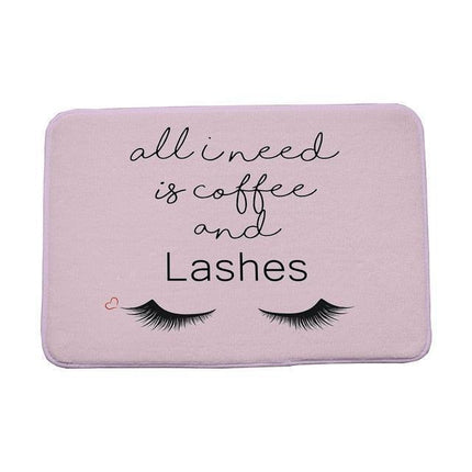 Elegant Eyelashes Design Mat - A Luxurious Blend of Style and Durability