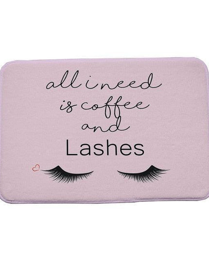 Elegant Eyelashes Design Mat - A Luxurious Blend of Style and Durability