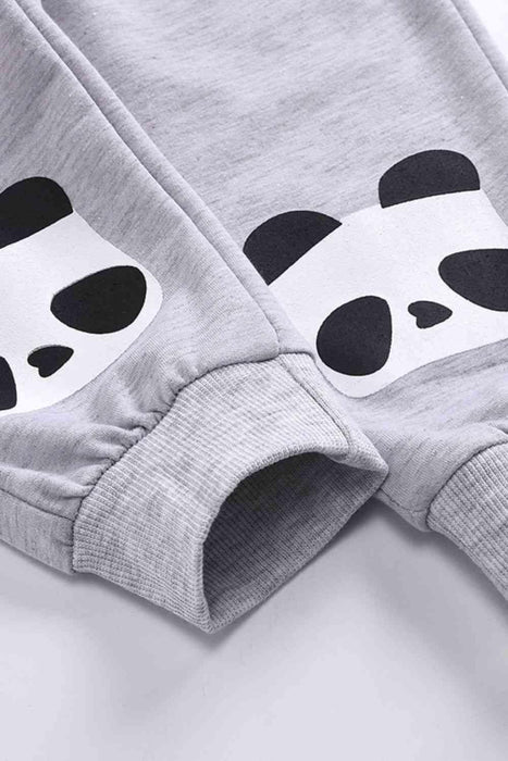 Panda Graphic Kids Joggers with Handy Pockets