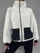 Chic Contrast Collar Jacket: Adjustable Fit & Stylish Comfort