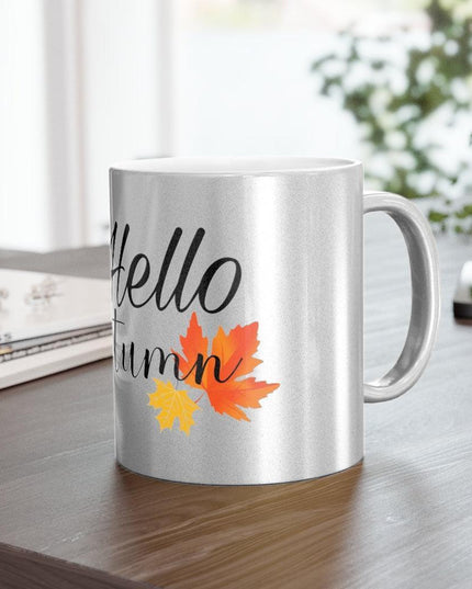 Elegant Metallic Ceramic Mug in Stunning Gold or Silver