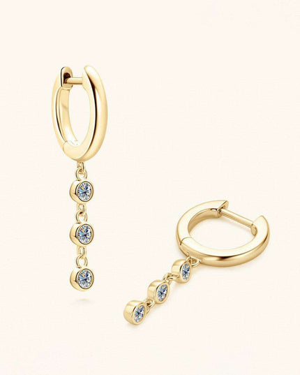 Brilliant Moissanite Sterling Silver Stud Earrings with Luxurious Gift Presentation