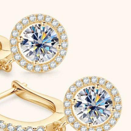 Radiant Moissanite Teardrop Earrings - Sterling Silver Sophistication