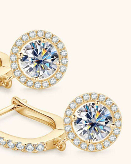 Radiant Moissanite Teardrop Earrings - Sterling Silver Sophistication