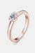 Elegant Lab Created Diamond Heart Solitaire Ring in Rose Gold Finish