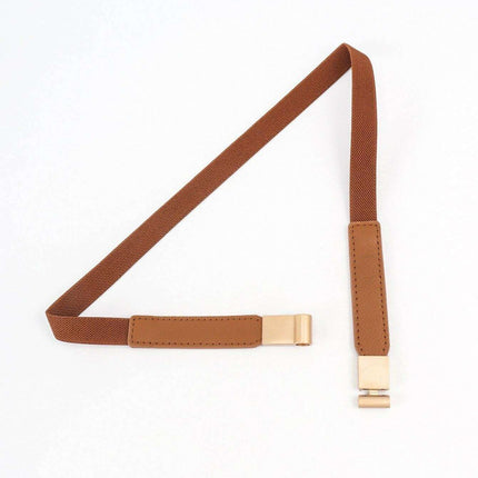 Elegant Adjustable PU Elastic Skinny Belt for Effortless Style