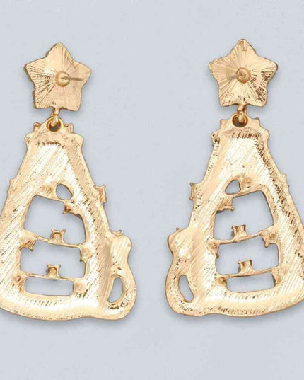 Glittering Cat-Shaped Rhinestone Earrings