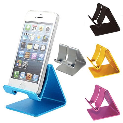 Sleek Aluminum Desk Stand for Smartphones and Tablets - Charging Ports & Cable Management