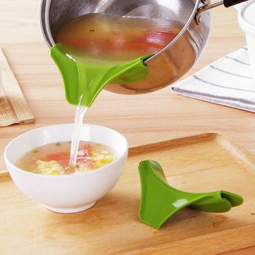 Spill-Proof Silicone Slip-On Pot Funnel - Simplify Your Pouring Tasks