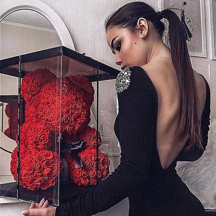 Enchanted Floral Romance: The Ultimate Rose Bear Gift for Cherished Moments