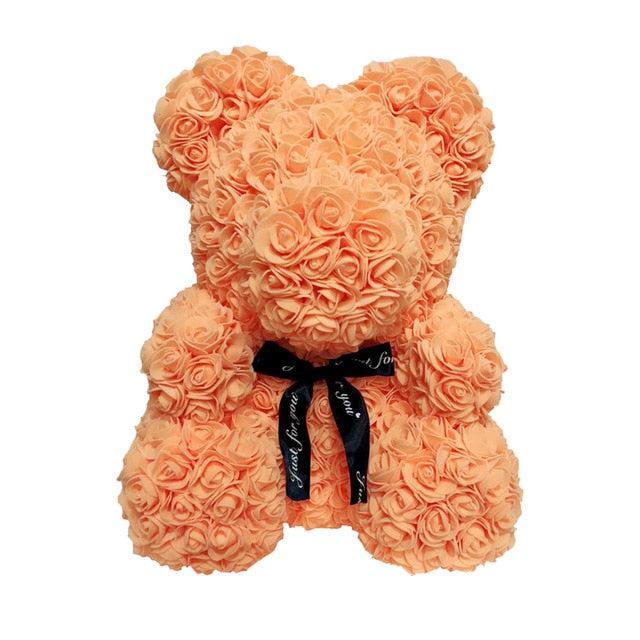 Rose Bear with a Decorative Box: Valentine's Day Artificial Flower Gift
