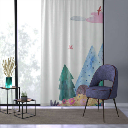 Magical Customizable Fairy Tale Window Curtains for Kids - Personalize Your Dream Space