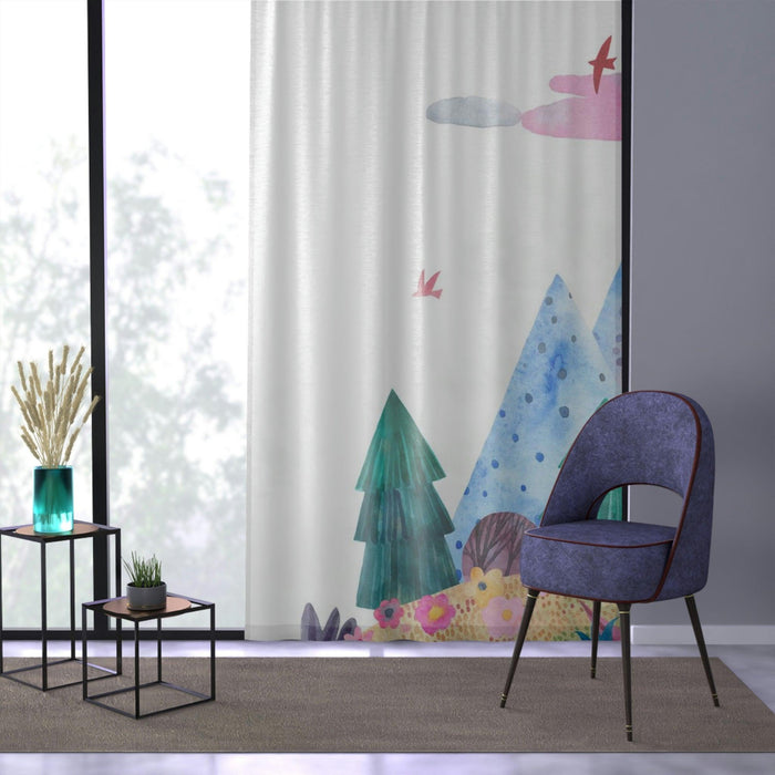 Customized Children's Enchanted Fairy Tale Window Drapes - Personalize Your Space