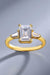 Elegant 2 Carat Moissanite Ring with Gold Accents - Sparkling Luxury