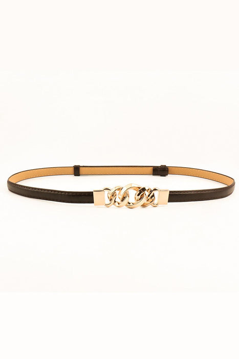 Chic Adjustable Faux Leather Skinny Belt to Elevate Your Style Effortlessly