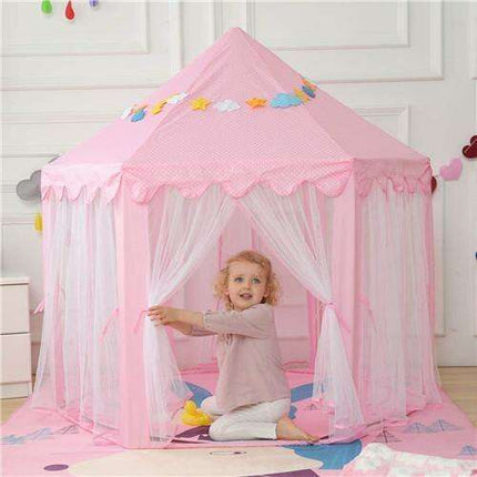 Magical LED Starry Princess Castle Play Tent for Kids