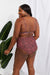 Sunny Twist Front High-Rise Leopard Bikini Set in Ochre - Marina West