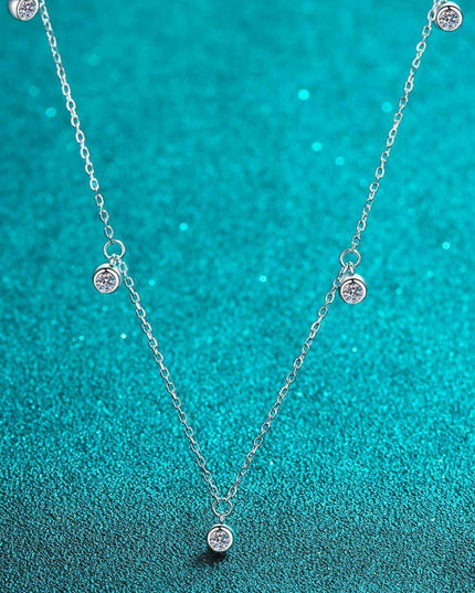 Exquisite Moissanite & Rhodium-Plated Sterling Silver Jewelry Set