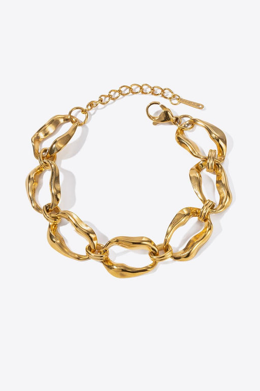 Modern Elegance: Luxe 18K Gold-Plated Stainless Steel Bracelet