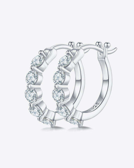 Opulent 1 Carat Lab-Diamond Sterling Silver Earrings - Platinum, Gold, or Rose Gold Plated