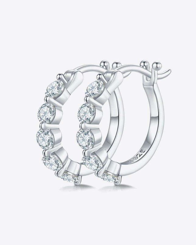 Opulent 1 Carat Lab-Diamond Sterling Silver Earrings - Platinum, Gold, or Rose Gold Plated