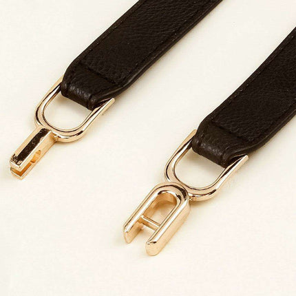 Elegant Stretch Belt with Distinctive Metal Buckle - High-Quality PU Leather