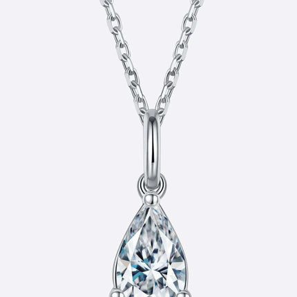 Elegant Sterling Silver Necklace with Certified Lab-Created Diamond Brilliance