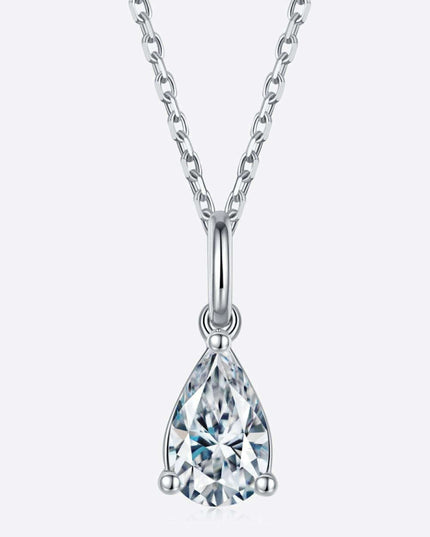 Elegant Sterling Silver Necklace with Certified Lab-Created Diamond Brilliance