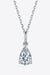 Elegant Lab-Diamond Sterling Silver Necklace with Certificate of Authenticity