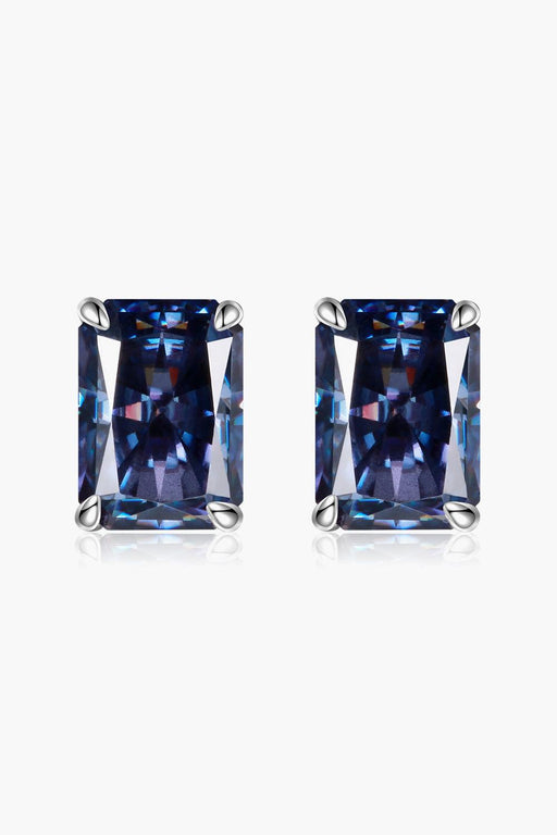 Radiant 2 Carat Rectangle Lab-Diamond Earrings: Elegant and Timeless