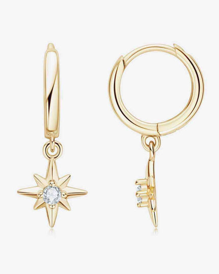 Starlit Elegance Moissanite Drop Earrings