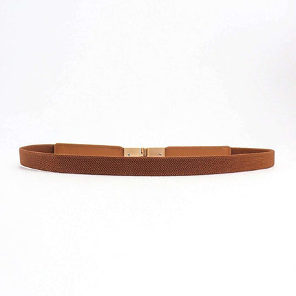Elegant Adjustable PU Elastic Skinny Belt for Effortless Style