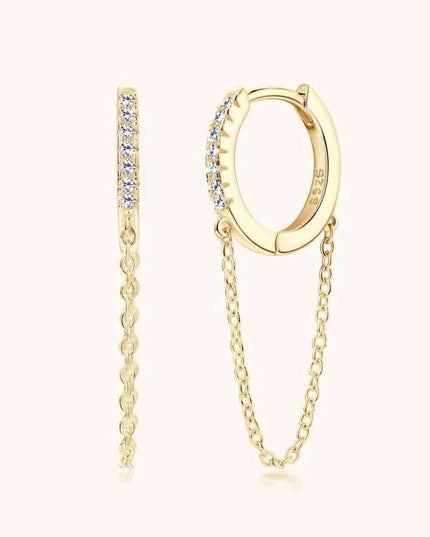 Sophisticated Charm: Lab-Grown Diamond Sterling Silver Huggie Earrings - A Modern Classic