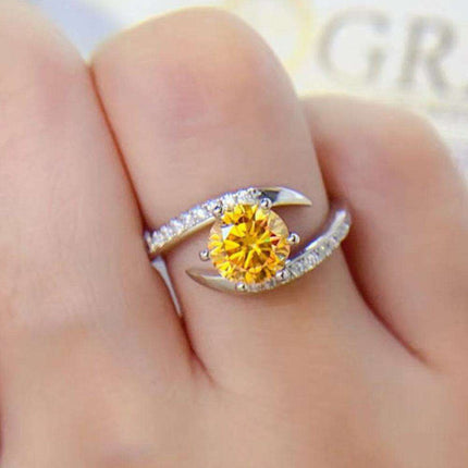 Elegant Lab-Created Diamond Ring Set with Dazzling Accents