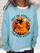 Cozy Graphic Print Round Neck Sweater with Long Sleeves