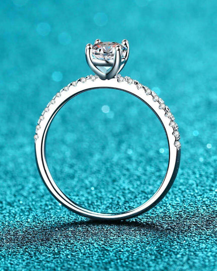 Elegant 1 Carat Lab-Diamond Sterling Silver Ring with Certification of Authenticity