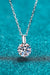 Elegant Sterling Silver Lab Grown Diamond Pendant Necklace with Rhodium Finish