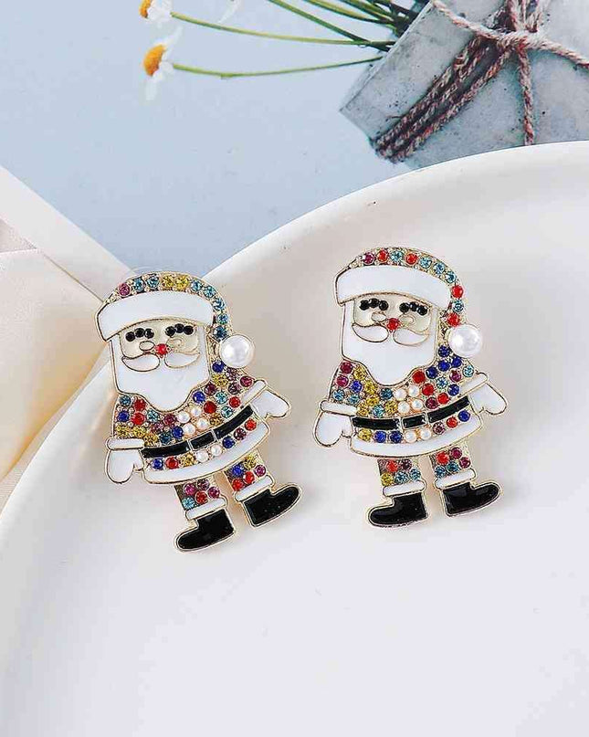 Radiant Rhinestone-Embellished Alloy Earrings for Stunning Sophistication