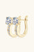 2 Carat Moissanite 925 Sterling Silver Earrings-Trendsi-Gold-One Size-Très Elite